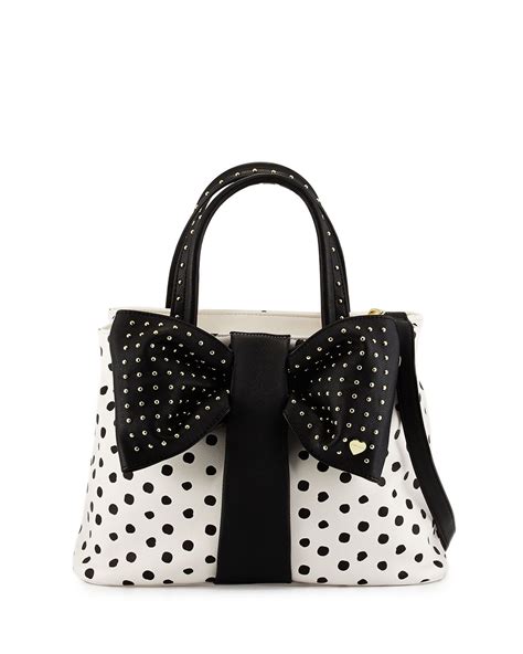 polka dot and bow purse.